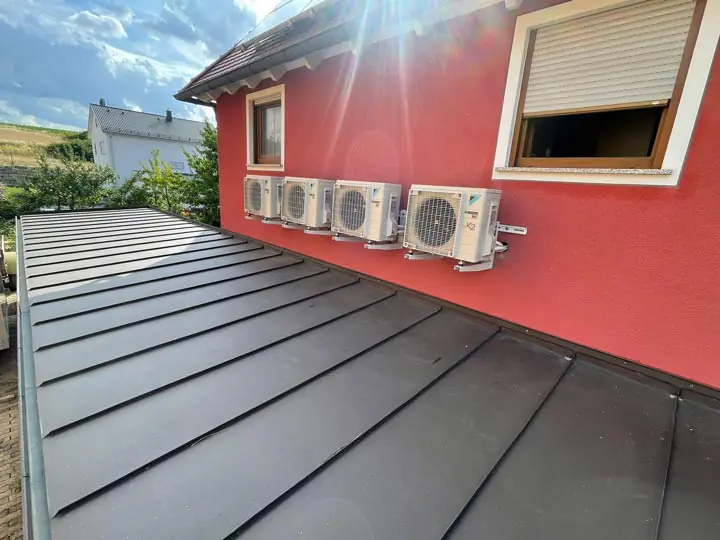 Einbau einer Klimaanlage in einem Wohnhaus